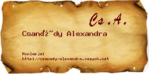 Csanády Alexandra névjegykártya